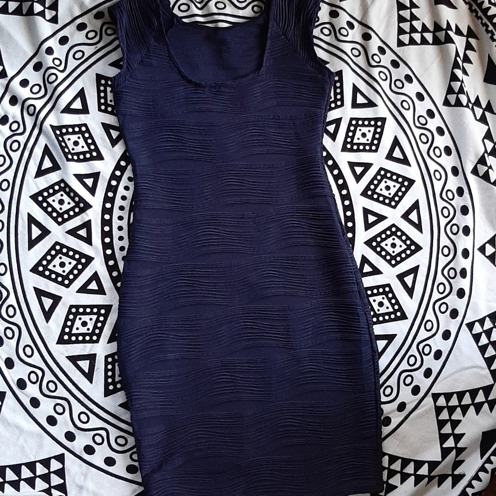 Navy blue bandage dress